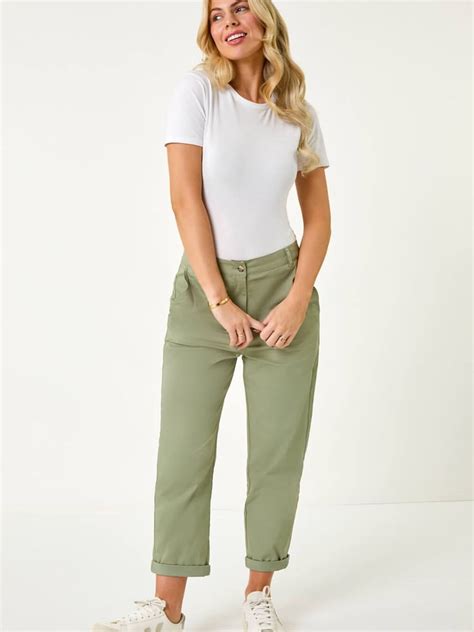 Buy Roman Green Stretch Chino Trousers from Next India