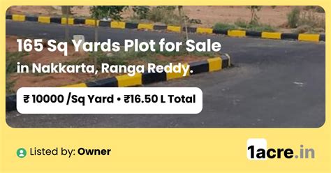 165 Sq Yards Plot for Sale in Nakkarta, Ranga Reddy | 1acre.in