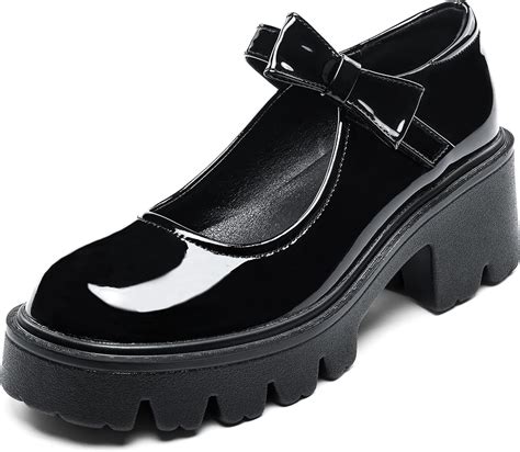 SHOOVA Black Mary Jane Shoes for Women, Platform Mary Jane India | Ubuy