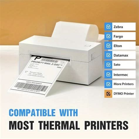 500Pack 4x6 Thermal Shipping Labels, Foldable Any Prints Label Paper