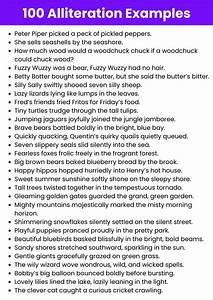 Alliteration - 180+ Examples, Definition, Types, How to, Tips - Auto News