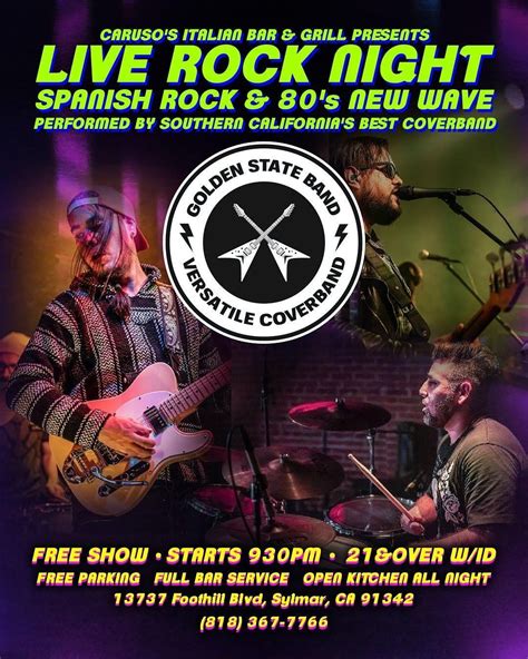 Carusos Pizza presents: Live Rock Night with Golden State Band , Caruso ...