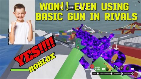 "I DESTROYED a Pay to win Player with the BASIC Gun in Roblox Rivals! 😱 ...