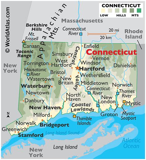 Connecticut Maps & Facts - World Atlas