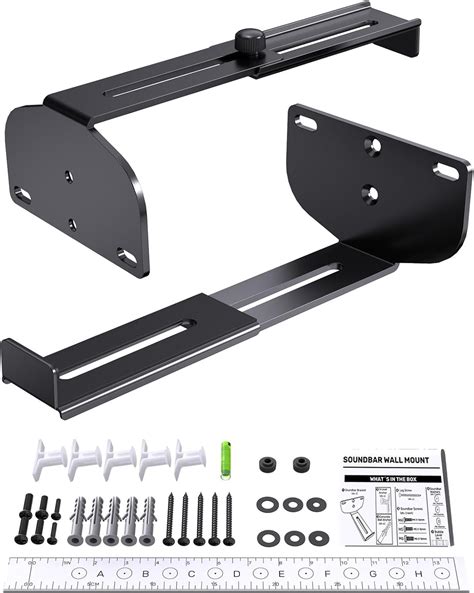 Amazon.com: Soundbar Wall Mount Bracket [Easy to Install/All-Metal ...