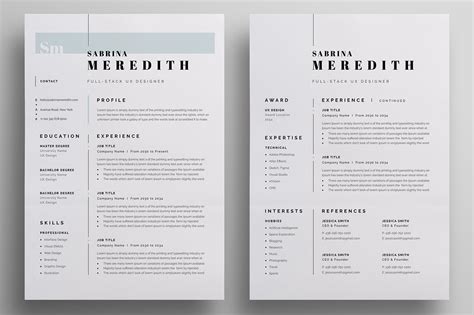 Resume/CV by Reuix on Dribbble
