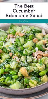 Cucumber Edamame Salad with Creamy Miso Dressing | Recipe | Edamame ...