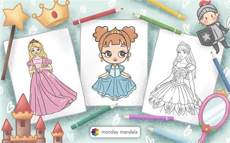 500 Princess Coloring Pages (Free PDF Printables)