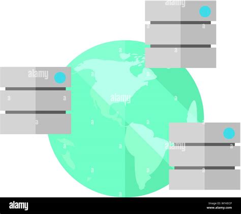 Server icon flat color Stock Vector Images - Alamy
