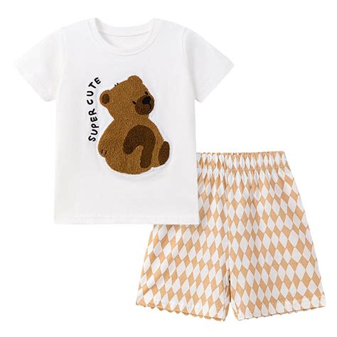 Nwiuh Toddler Boy Clothes Short Sleeve T-Shirt Short Pants Clothing Set ...