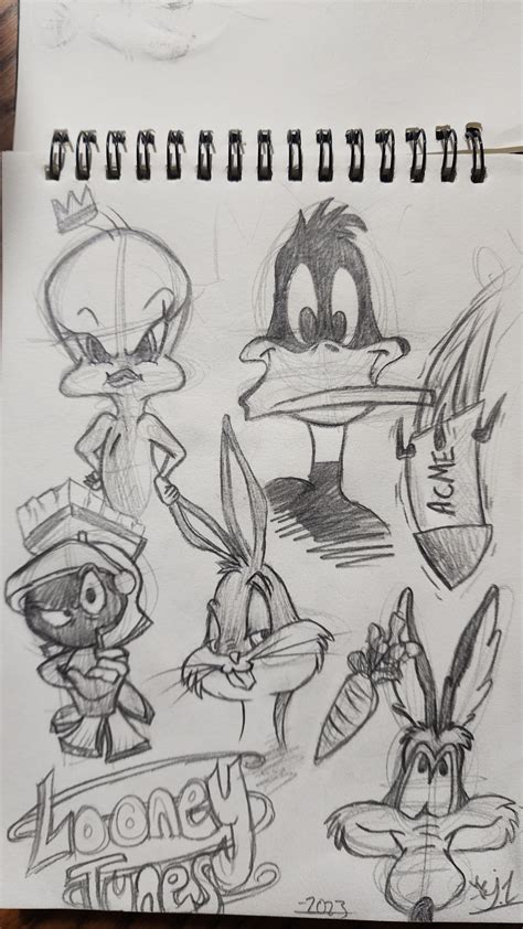looney toons collage | Comic art sketch, Art drawings sketches creative ...