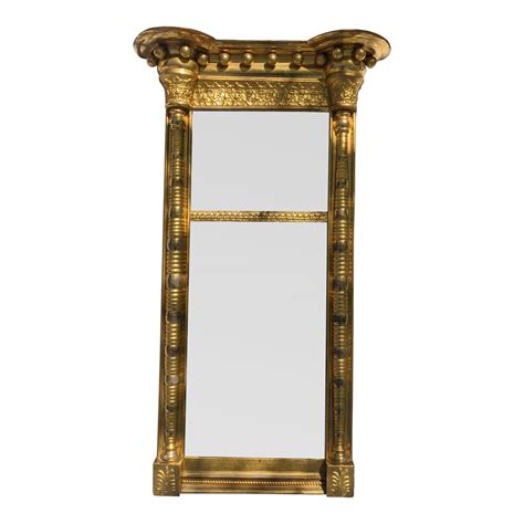 19th Century Gilded Pier Mirror | Chairish