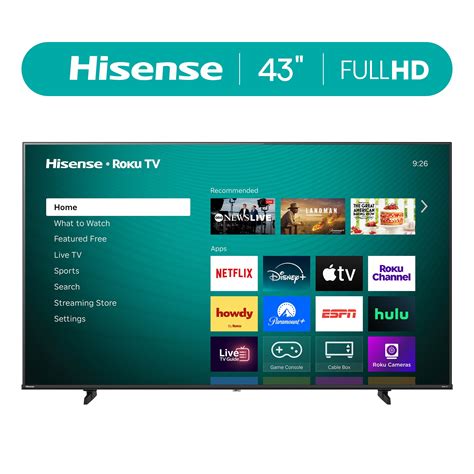 "Hisense 43"" 1080p FHD LED Roku Smart TV, Wi-Fi, Google & Alexa, 120 ...