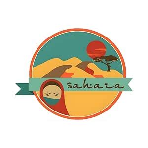 Buy Sahara Fridge Magnet, Desert Theme with Veiled Woman and Landscape ...