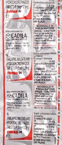 Hydrochlorothiazide Tablets, 12.5 mg at best price in Nagpur | ID ...