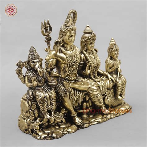 Brass Shiva family Fine 9” – Dharma Statues