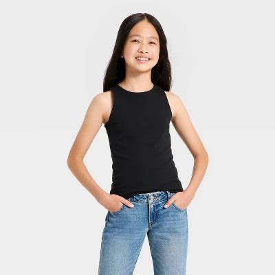 Champion Girls' Graphic High Neck Ribbed Tank Top : Target