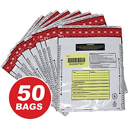 Nadex Coins Tamper Evident FRAUDSTOPPER Bank Deposit Bags 12 x 9 Opaque ...
