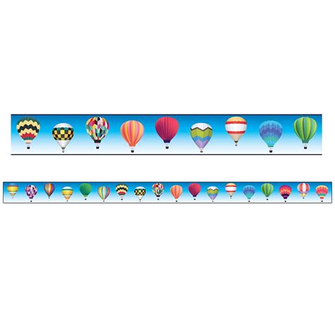 Charles Leonard Magnetic Straight Border, 1.5" x 24', Hot Air Balloon ...