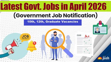 Latest govt. jobs in April 2026: Check 10th, 12th, graduate vacancies ...