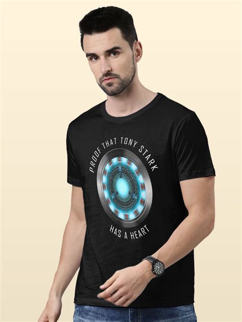 Tony Stark has a Heart - Unisex T-Shirt Black Medium | Macmerise