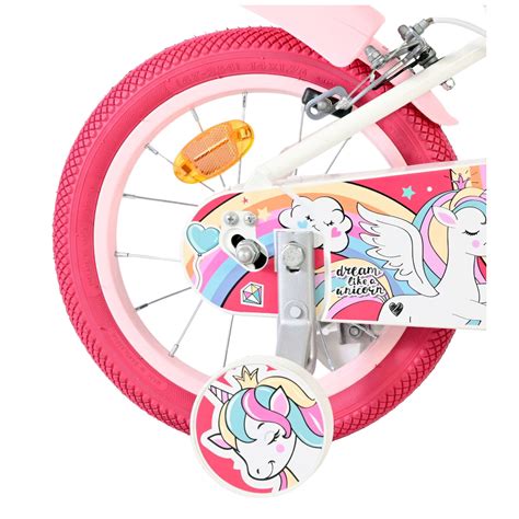 Volare Unicorn Fiets - 14 inch - Wit - Twee ... | Lobbes Speelgoed