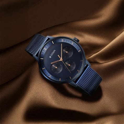 Buy Online Titan Modern Classics Blue Dial Quartz Multifunction ...