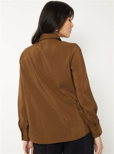 Buy Women Solid Regular Fit Semi Formal Shirt Online at just Rs. 899.0 ...