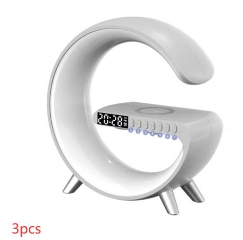 G-Shaped LED Lamp with Bluetooth Speaker & Wireless Charger – Techvault