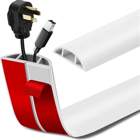 Adhesive Floor Cord Cover Cable Protector Cuttable Wire Hider Antislip ...