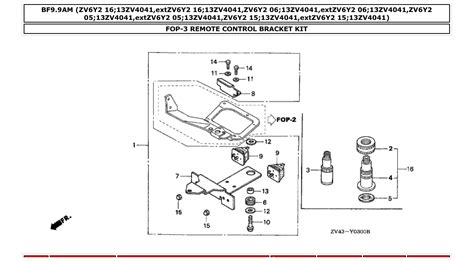 bf9.9am – Section FOP-3 REMOTE CONTROL BRACKET KIT parts diagram