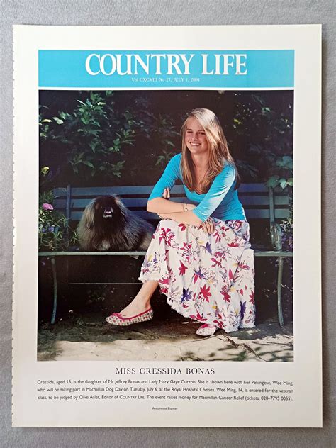 Miss Cressida Bonas Country Life Magazine Portrait July 1 2004 – The ...