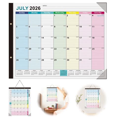 Mbvtdt Desk Calendar 2026.7-2027.12,Monthly Goals,To-do List,22x17" Large Monthly Wall Calendars ...