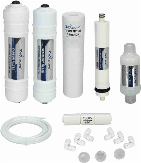 Zexpure RO Service Kit with 120 GPD Membrane, Sediment, Carbon, UF ...