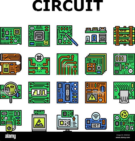 Capacitor and resistor icons Stock Vector Images - Alamy