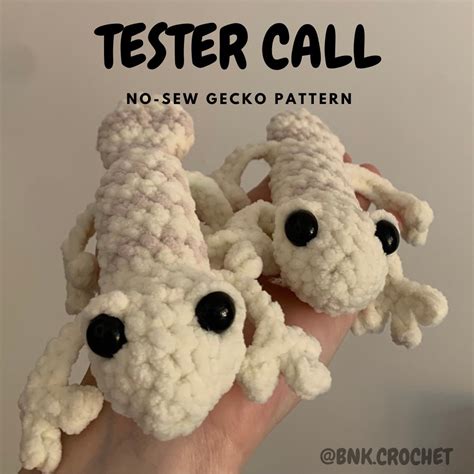 Tester Call for No-Sew Crochet Gecko Pattern | HandmadeV