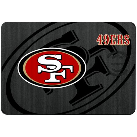 San Francisco 49ers Keyscaper 15W Fast Wireless Charger and Mouse Pad