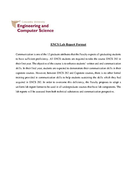 ENCS 282 Lab Report Format Guidelines - 2026 - Studocu