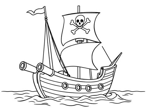 Pirate Ship Coloring Page - Free Printable Coloring Page
