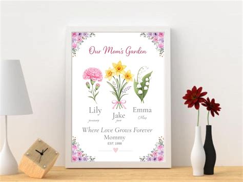 Buy Family Birth Flower Bouquet – Personalized Gift for Mom Online in ...