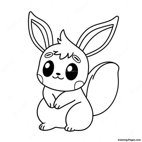 Halloween Eevee Coloring Page