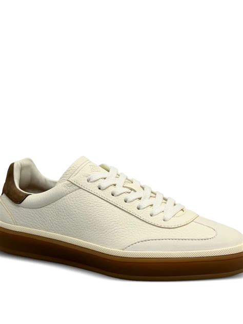 Loro Piana Tennis Walk suede-trimmed Leather Sneakers | Neutrals ...