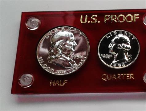 1956 Proof Set in Ruby Red Capital Holder Beautiful | #1801122716