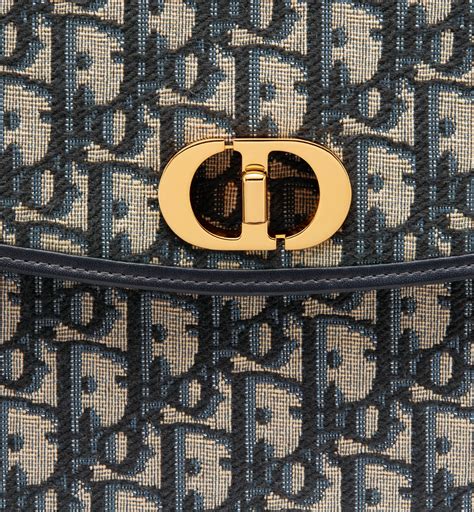 30 Montaigne Avenue Pouch with Flap Blue Dior Oblique Jacquard | DIOR