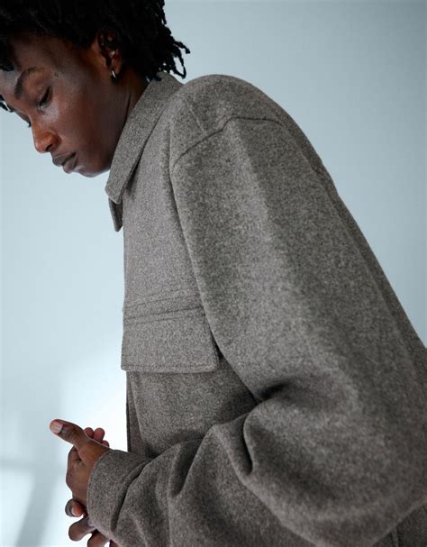 Boxy flannel zip overshirt - Men | Bershka