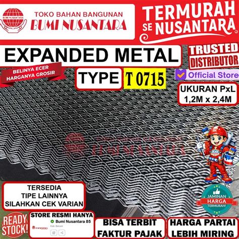 Jual Expanded Metal 0715 Expanda Plat Besi Baja Ekspanded 120X240 Kawat ...