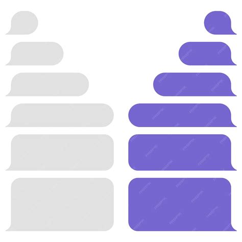 Blank vector message bubbles chat or messenger speech bubble sms text ...