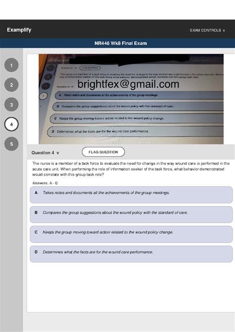 NR446 Wk8 Final Exam - Wound Care Task Force Evaluation - Studocu