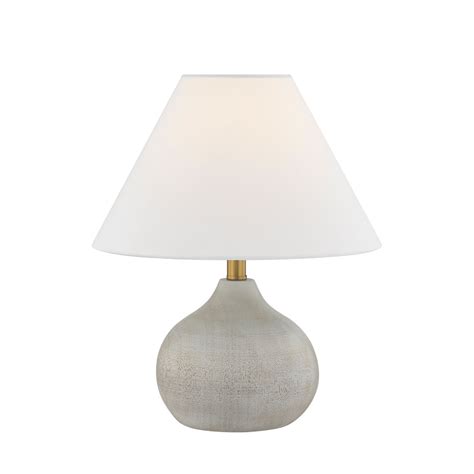 Mercer41 Ostrum 15" Table Lamp with Fabric Shade, Gray | Wayfair