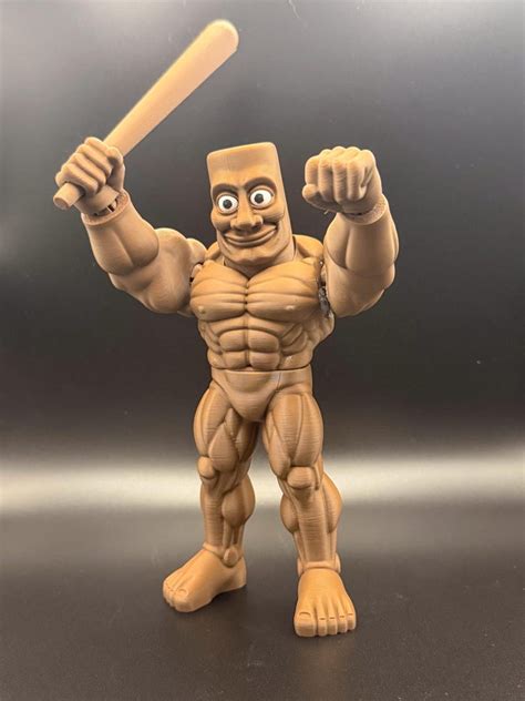 Tung Tung Sahur Muscle Figure | 3D Printed Meme Collectible - Etsy